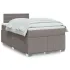 Pat box spring cu saltea, gri deschis, 120x190 cm, textil GartenMobel Dekor
