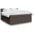 Pat box spring cu saltea, gri deschis, 200x200 cm, textil GartenMobel Dekor