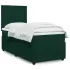 Pat box spring cu saltea, verde închis, 90x200 cm, catifea GartenMobel Dekor