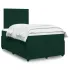 Pat box spring cu saltea, verde închis, 90x200 cm, catifea GartenMobel Dekor