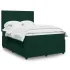 Pat box spring cu saltea, verde închis, 90x200 cm, catifea GartenMobel Dekor