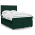 Pat box spring cu saltea, verde închis, 90x200 cm, catifea GartenMobel Dekor