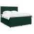Pat box spring cu saltea, verde închis, 90x200 cm, catifea GartenMobel Dekor