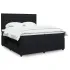 Pat box spring cu saltea, negru, 180x200 cm, catifea GartenMobel Dekor