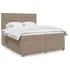 Pat box spring cu saltea, cappuccino, 90x200 cm piele ecologică GartenMobel Dekor