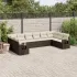 Set canapele de grădină cu perne, 10 piese, negru, poliratan GartenMobel Dekor