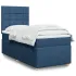 Pat box spring cu saltea, crem, 90x190 cm, textil GartenMobel Dekor