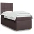 Pat box spring cu saltea, maro închis, 120x200 cm, textil GartenMobel Dekor