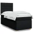 Pat box spring cu saltea, crem, 90x190 cm, textil GartenMobel Dekor