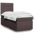 Pat box spring cu saltea, maro închis, 120x200 cm, textil GartenMobel Dekor