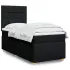 Pat box spring cu saltea, negru, 120x200 cm, textil GartenMobel Dekor