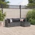Set șezlonguri de grădină, 5 piese, cu perne, negru, poliratan GartenMobel Dekor