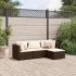 Set șezlonguri de grădină, 5 piese, cu perne, negru, poliratan GartenMobel Dekor