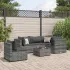 Set mobilier de grădină cu perne, 6 piese, gri, poliratan GartenMobel Dekor
