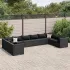 Set mobilier de grădină cu perne, 10 piese, negru, poliratan GartenMobel Dekor