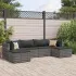 Set mobilier de grădină cu perne, 6 piese, negru, poliratan GartenMobel Dekor