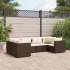 Set mobilier de grădină cu perne, 6 piese, maro, poliratan GartenMobel Dekor
