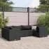 Set mobilier de grădină cu perne, 6 piese, maro, poliratan GartenMobel Dekor