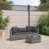 Set canapea de grădină cu perne, 5 piese, gri, poliratan GartenMobel Dekor