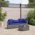 Set canapea de grădină cu perne, 5 piese, gri, poliratan GartenMobel Dekor