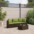 Set canapea de grădină cu perne, 5 piese, gri, poliratan GartenMobel Dekor