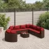 Set canapele de grădină cu perne, 10 piese, negru, poliratan GartenMobel Dekor