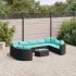 Set canapele de grădină cu perne, 10 piese, maro, poliratan GartenMobel Dekor