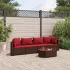 Set canapea de grădină cu perne, 5 piese, gri, poliratan GartenMobel Dekor