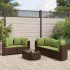 Set mobilier de grădină cu perne, 6 piese, negru, poliratan GartenMobel Dekor
