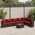Set canapele de grădină cu perne, 6 piese, maro, poliratan GartenMobel Dekor
