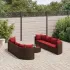 Set canapele de grădină cu perne, 7 piese, maro, poliratan GartenMobel Dekor