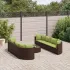 Set canapele de grădină cu perne, 7 piese, maro, poliratan GartenMobel Dekor