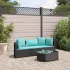 Set canapea de grădină cu perne, 5 piese, gri, poliratan GartenMobel Dekor