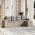 Set mobilier de grădină cu perne, 6 piese, negru, poliratan GartenMobel Dekor