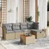 Set mobilier de grădină cu perne, 6 piese, negru, poliratan GartenMobel Dekor