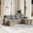 Set canapele de grădină, 6 piese, cu perne, bej, poliratan GartenMobel Dekor