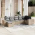 Set canapele de grădină, 7 piese, cu perne, bej, poliratan GartenMobel Dekor