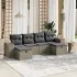 Set canapele de grădină, 6 piese, cu perne, bej, poliratan GartenMobel Dekor