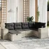 Set canapele de grădină cu perne, 7 piese, negru, poliratan GartenMobel Dekor