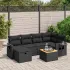 Set canapele de grădină, 7 piese, cu perne, gri, poliratan GartenMobel Dekor