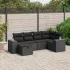 Set canapele de grădină, 7 piese, cu perne, gri, poliratan GartenMobel Dekor