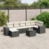 Set canapele de grădină, 8 piese, cu perne, bej, poliratan GartenMobel Dekor