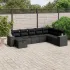 Set canapele de grădină, 9 piese, cu perne, gri, poliratan GartenMobel Dekor