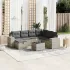 Set mobilier de grădină cu perne, 8 piese, negru, poliratan GartenMobel Dekor