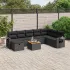 Set canapele de grădină, 9 piese, cu perne, gri, poliratan GartenMobel Dekor