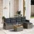Set mobilier grădină cu perne, 6 piese, gri, poliratan GartenMobel Dekor