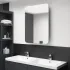 Dulap de baie cu oglindă și LED-uri, gri beton, 60x11x80 cm GartenMobel Dekor