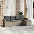 Set canapele de grădină, 6 piese, cu perne, bej, poliratan GartenMobel Dekor