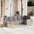 Set canapele de grădină, 8 piese, cu perne, bej, poliratan GartenMobel Dekor