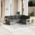 Set canapele de grădină cu perne, 7 piese, negru, poliratan GartenMobel Dekor